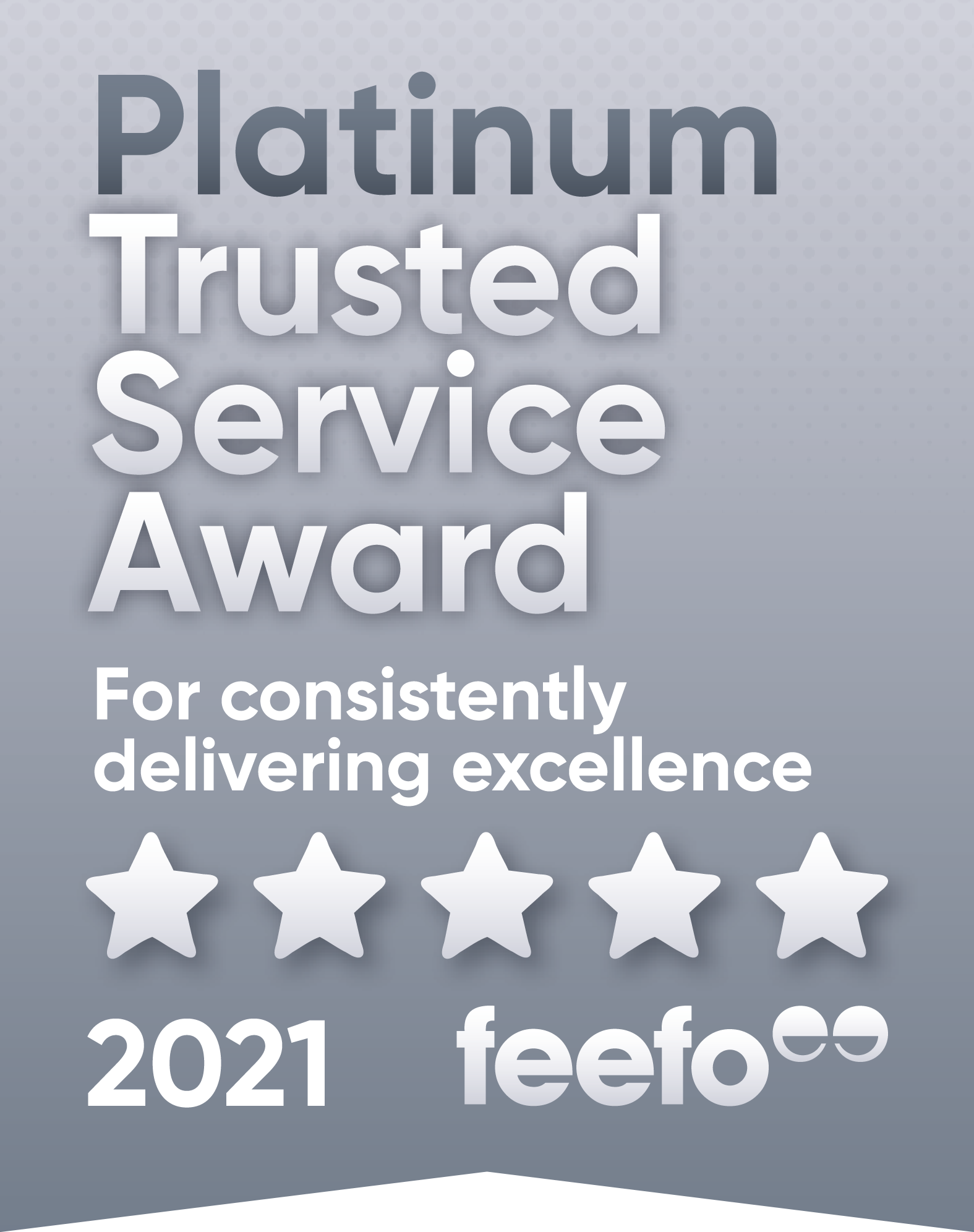 Feefo Platinum badge 2021