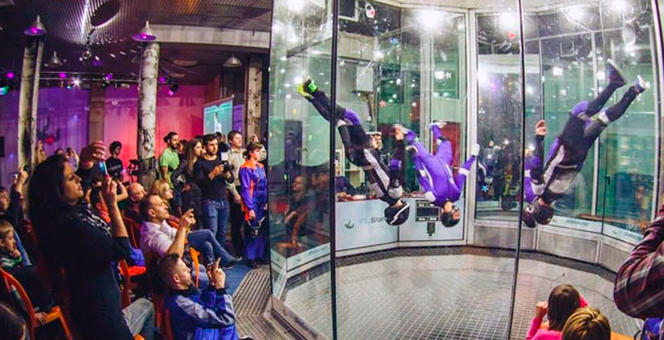 Competitive indoor skydiving